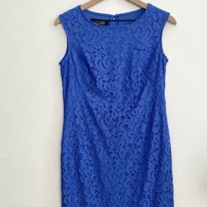 NWT Evan Picone Black Label Women's French Lavender Lace Sheath Dress Sz 2